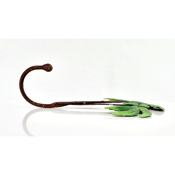 Coconut Palm Tree Wall Decor Tropical Hook Single Hanger Green Palm Leaves 9" - Picture 5 of 9